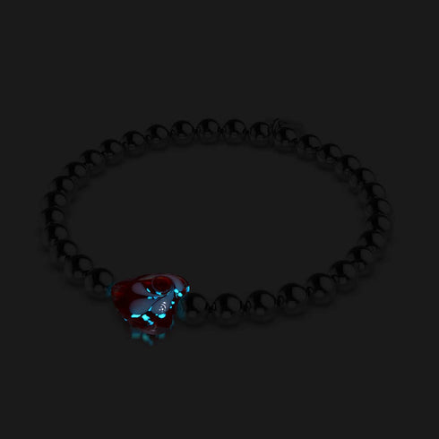 Purpurroter Wirbel | Leuchtendes Herz-Essenz-Armband